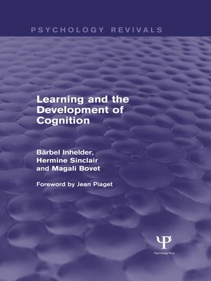 cover image of Learning and the Development of Cognition (Psychology Revivals)
